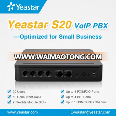 Customizable Yeastar S20 ISDN/PSTN/GSM PABX Voip Gateway